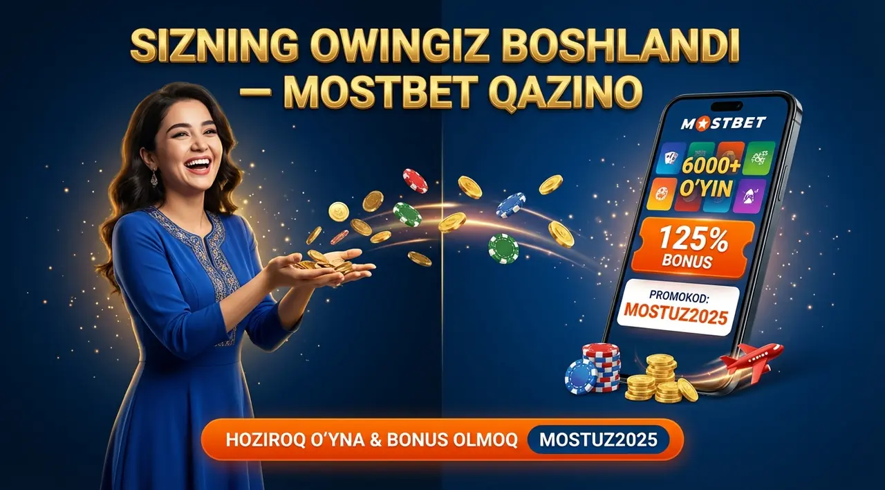 MOSTBET Қазино: 6000+ Ўйинлар ва 125% Бонус